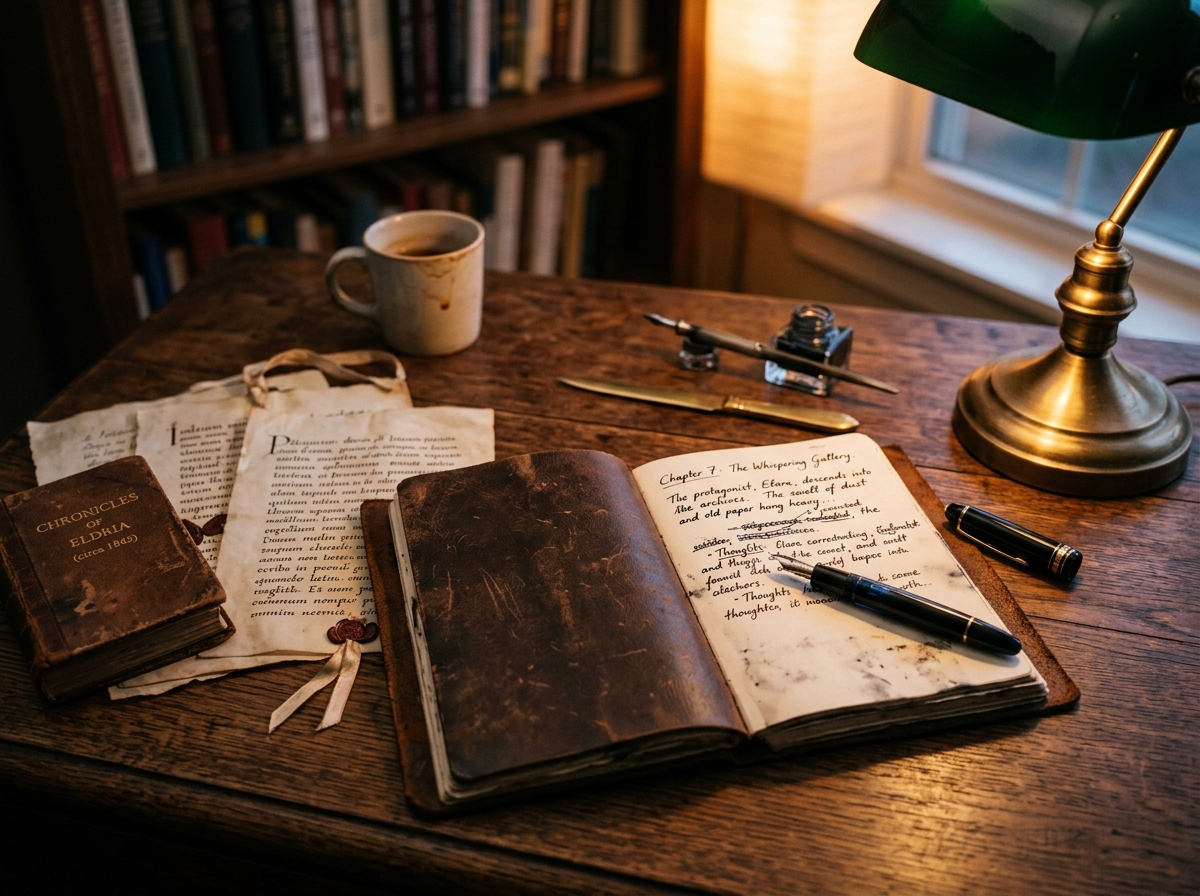 Author's Writing Desk & Journal
